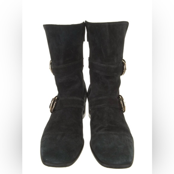 Britain Suede Stack-Heel Booties Ankle boots Stuart Weitzman - Picture 5 of 6